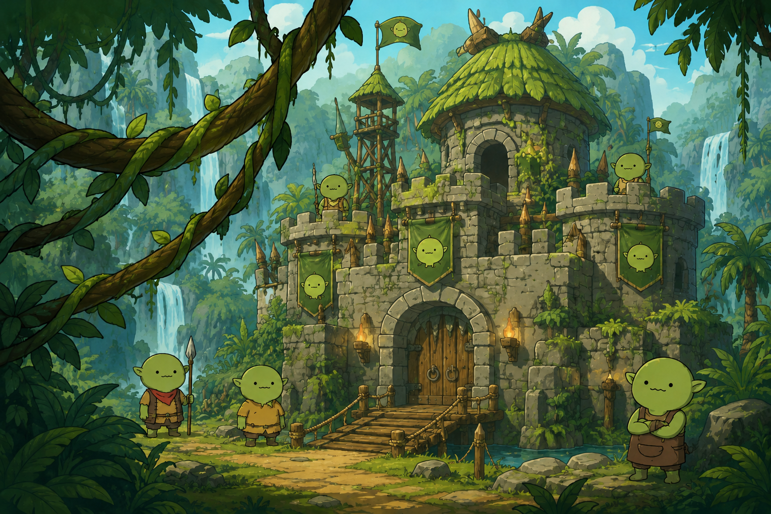 OGRE PFPs castle in the jungle