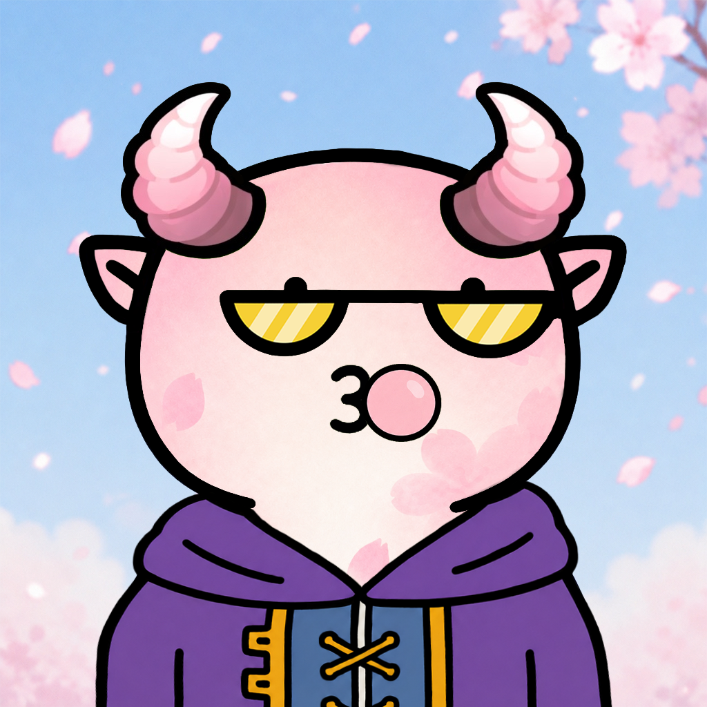 Bubblegum the cherry-blossom ogre